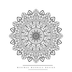 Mandala coloring page with nature-inspired elements