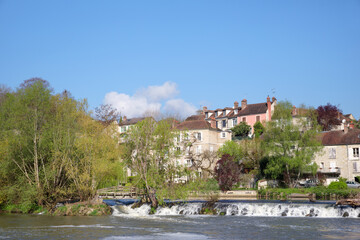  Montigny-sur-Loing village along the Loing river in the French Gatinais Regional Nature Park