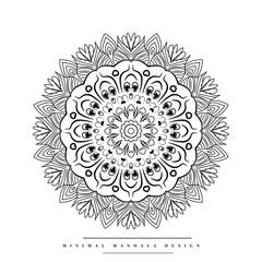 Mandala coloring page with nature-inspired elements