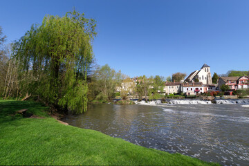  Montigny-sur-Loing village along the Loing river in the French Gatinais Regional Nature Park