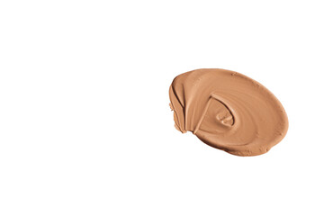 Close-up Shot of Skin-tone Makeup Swatch on Transparent Background