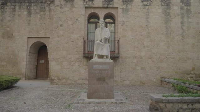 Statue of Averroes Ibn Rushd Great Philosopher Andalusian polymath and jurist Cordoba, Spain