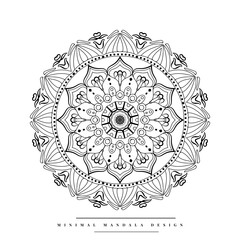 Arabesque mandala coloring page with nature-inspired elements