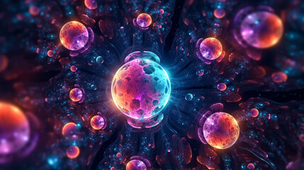 Naklejka premium abstract background with bubbles