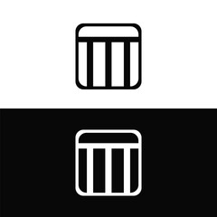 Rectangle vector logo template design