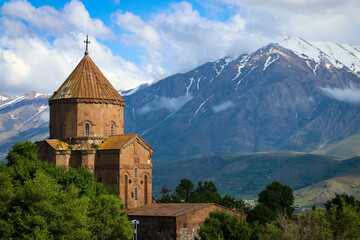 Akdamar Island in Van Lake. The Armenian Cathedral Church of the Holy Cross - Akdamar - Ahtamara - ...
