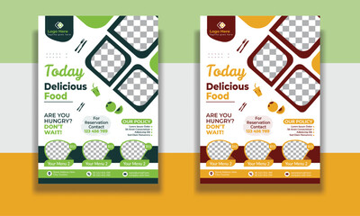 Fast Food Flyer Design Template cooking, restaurant menu, food ordering, Pizza, Burger, French fries and Soda. Vector illustration for banner, poster, flyer, cover, menu, brochure.