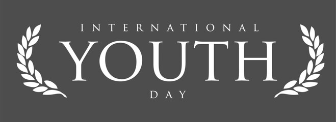 International youth day background template Holiday concept