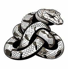 Fototapeta premium a mesmerizing artwork capturing the majestic beauty of the Kingsnake. With intricate details and vibrant colors, this stunning piece adds elegance and intrigue to any space. Choose your preferred size