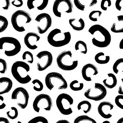 Seamless pattern with sketch circles shape