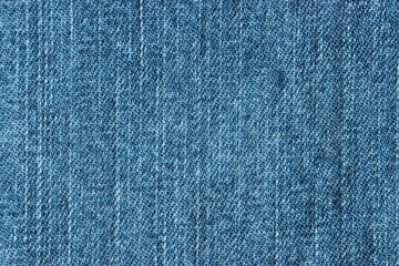 The texture of the blue jeans with the detail of the fabric.