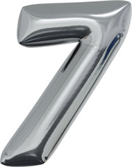 3d rendering of the alphabet letter made of silver foil balloon isolated