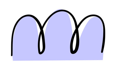 Abstract doodle element. Hand drawn simple stylized figure