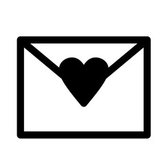 mail with love icon, love letter icon