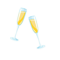 two glasses of champagne