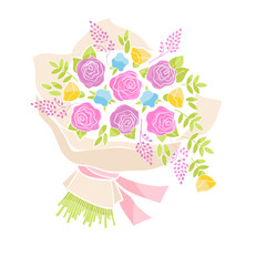 pink rose flowers bouquet