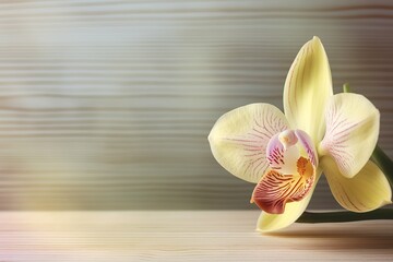 orchidea flowering with copy space tromple loeil art
