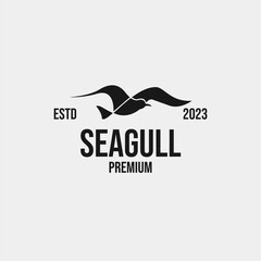 Creative seagull bird logo design concept illustration idea