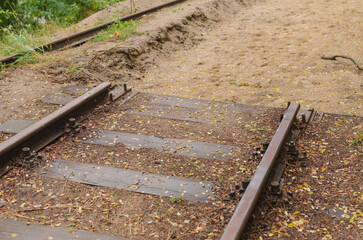 Iron Railway Sleepers: Road Leading to a Dead End, Railway Tracks Terminating