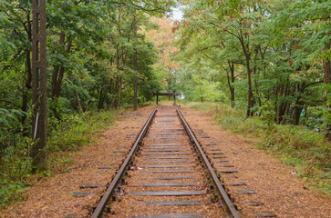 Iron Railway Sleepers: Road Leading to a Dead End, Railway Tracks Terminating