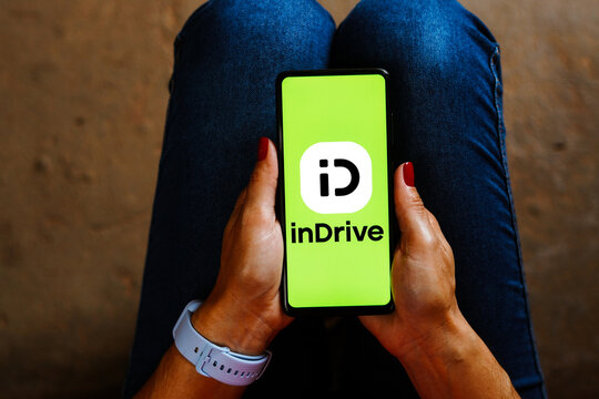 May 28, 2023, Brazil. In this photo illustration, the inDrive logo is displayed on a smartphone screen.