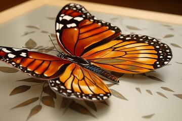 butterfly anamorphic art
