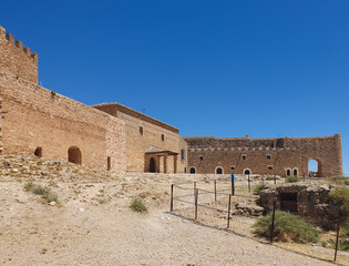 El castillo de Peñarroya en el término municipal de Argamasilla de Alba, provincia de Ciudad Real, Castilla-La Mancha