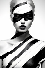 Fashion artwork model portrait. Generative AI