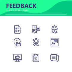 simple icon set Testimonial, Customer Feedback. vector illustration