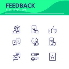 simple icon set Testimonial, Customer Feedback. vector illustration