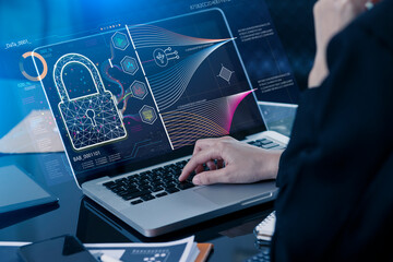 Business digital technology and finance marketing concept.