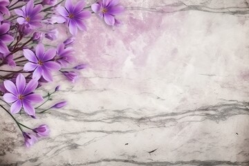 Purple flowers, generative ai