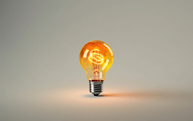 A minimalist approach to new ideas: Illuminating with energy-efficient light bulbs and discovering tips for fostering creativity.　Generative AI
