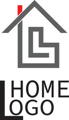 Fototapeta premium L home logo