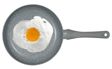 scrambled eggs on a frying pan