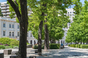 POLAND, WARSAW, MAY 2023, Grzybowski Square,  Former Warsaw Ghetto