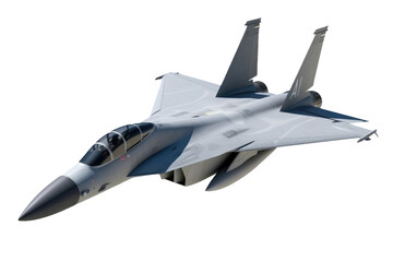 Fighter Jet Flying Isolated on Transparent Background - Generative AI
