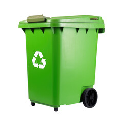 Recycle Bin Isolated on Transparent Background - Generative AI
