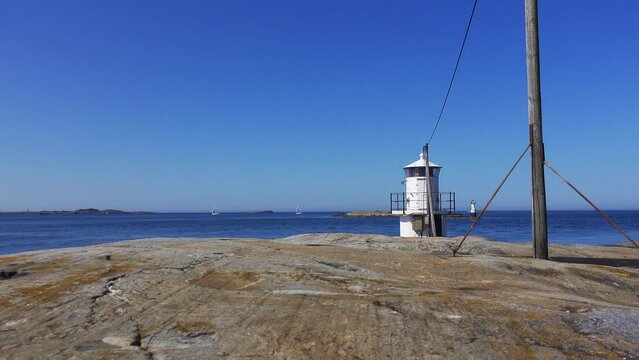View of lighthouses and ilands north of H&ouml;n&ouml; harbour. H&ouml;n&ouml; is an island just north of Gothenburg.