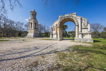 Mausoleum of Glanum, Glanum archaeological site near Saint-Remy-de-Provence, Provence, France