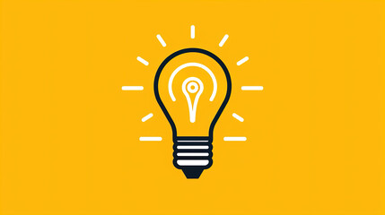 Illuminating Ideas: Lightbulb Icon Shines with Creative Inspiration