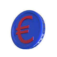 3d illustration euro coin icon money 3d render	
