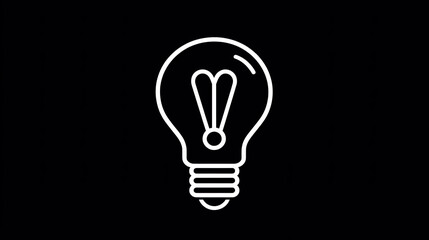 Illuminating Ideas: Lightbulb Icon Shines with Creative Inspiration