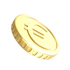 3d illustration euro coin icon money 3d render	
