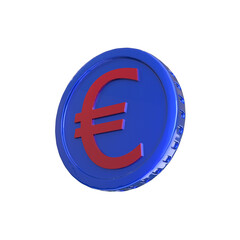 3d illustration euro coin icon money 3d render	
