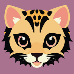 Vector illustration or icon of leopard or cheetah