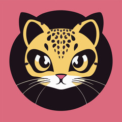 Vector illustration or icon of leopard or cheetah