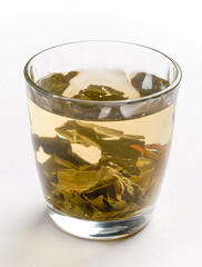 green tea in the glass