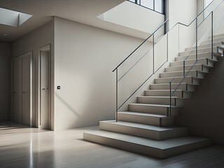 contemporary minimalistic interior design building. ai generative