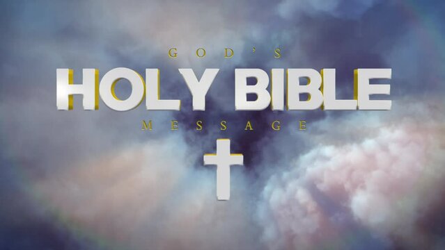 God's Message. Holy Bible. 3d Animation.